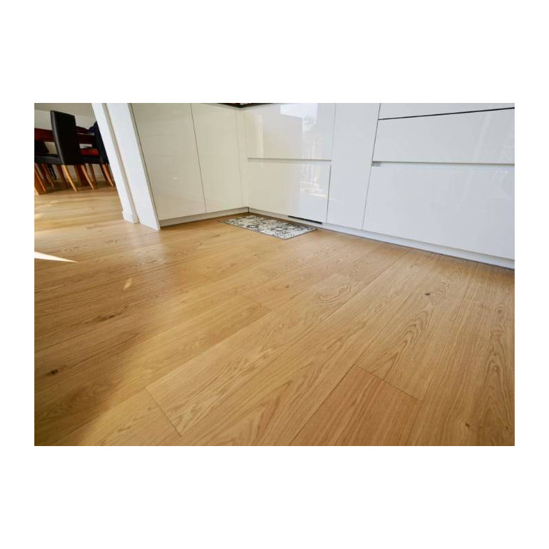 Parquet Parquet contrecollé Chêne Rustique - 12 x 180 mm - brossé - verni ou huilé