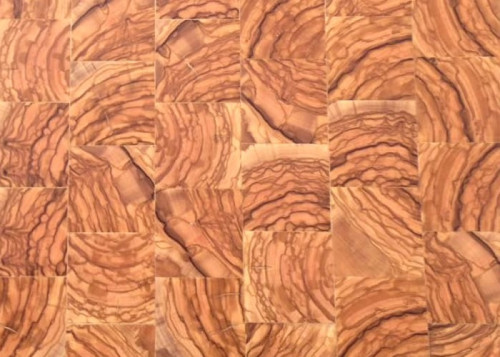 Parquet massif en bois de bout Olivier  - brut