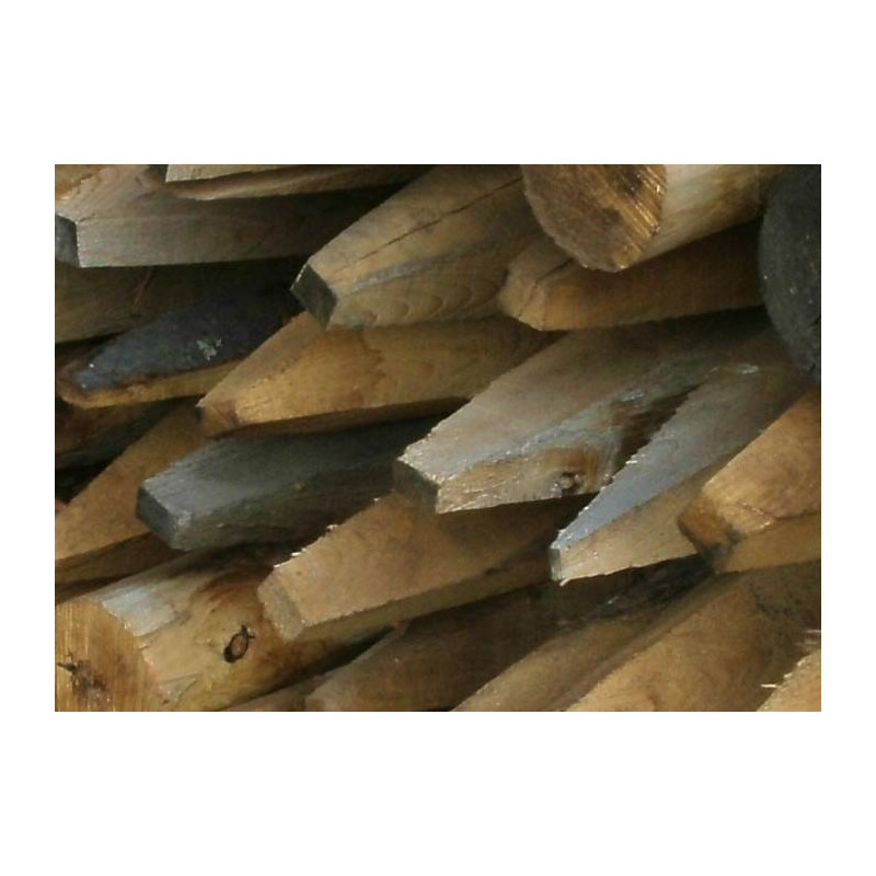Parquet Piquets agricoles en Châtaignier - 100/120 mm x 1800 mm - ronds et écorcés - palette de 90 pièces