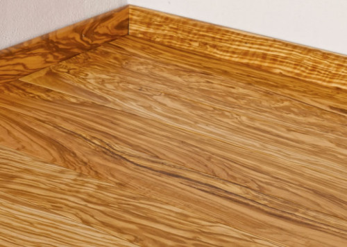Parquet massif planchette Olivier - 14 x 70 x 500 mm - brut
