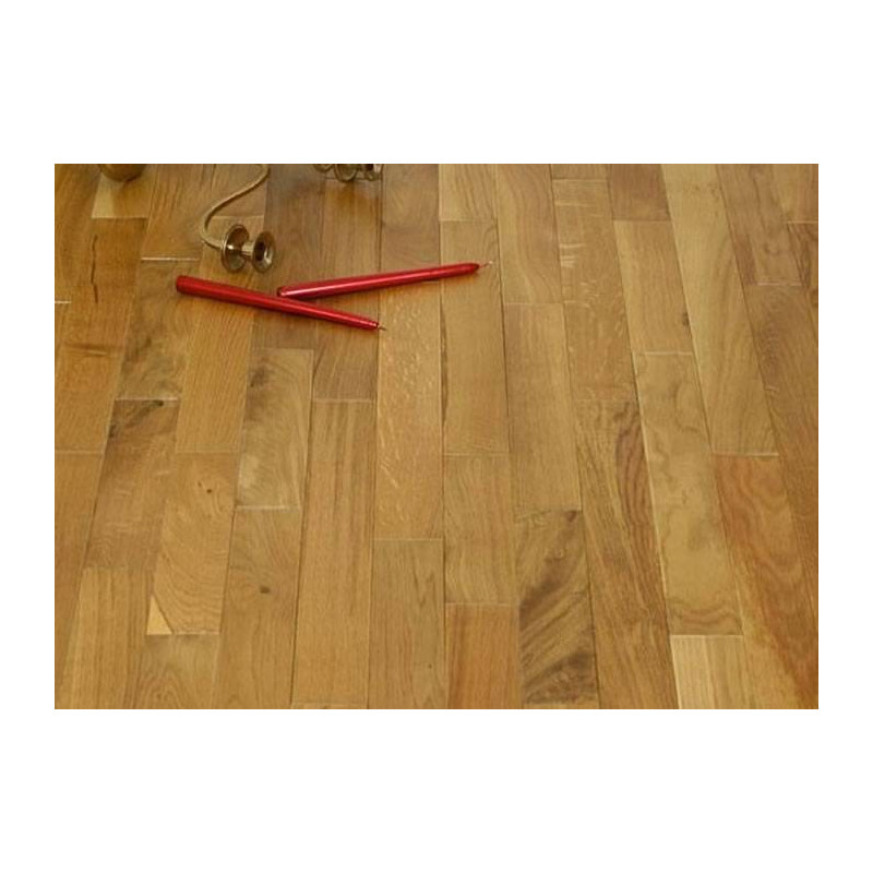 Parquet Parquet massif Chêne Rustique/Campagne Village - 10 x 70 mm - teinté verni mat - Mulhouse