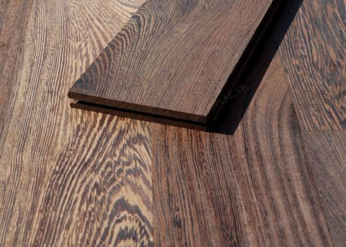 Parquet massif planchette Wengé - 10 x 35 x 250 mm - brut - Mulhouse - PROMO