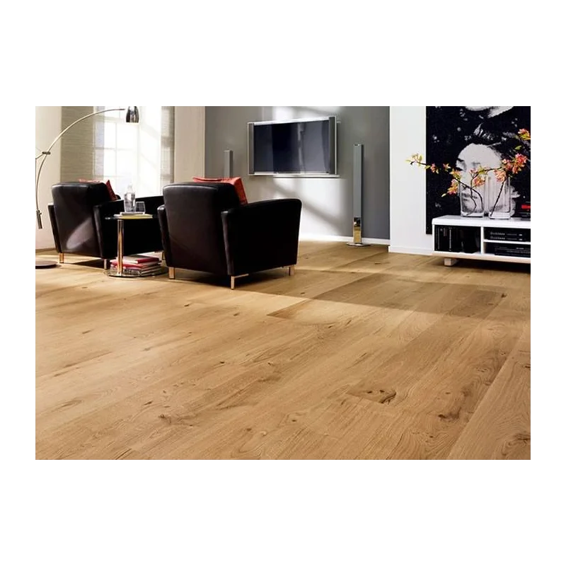 Parquet Chêne rustique massif brut - lames naturelles - style rustique chic intérieur