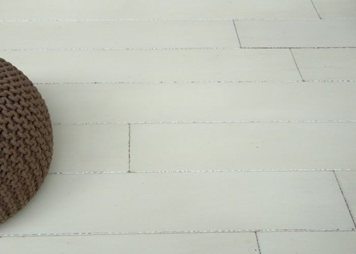 Parquet contrecollé en chêne peint - 14 x 190 x 1900 mm - blanc