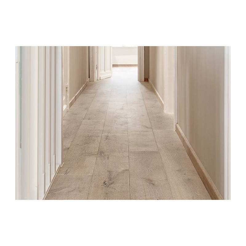 Parquet Parquet contrecollé Chêne Rustique - 15 x 220 x 2200 mm - huilé gris
