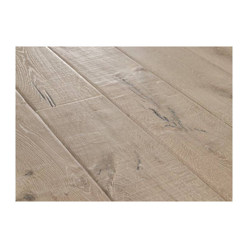 Parquet Parquet contrecollé Chêne Rustique - 15 x 220 x 2200 mm - huilé gris