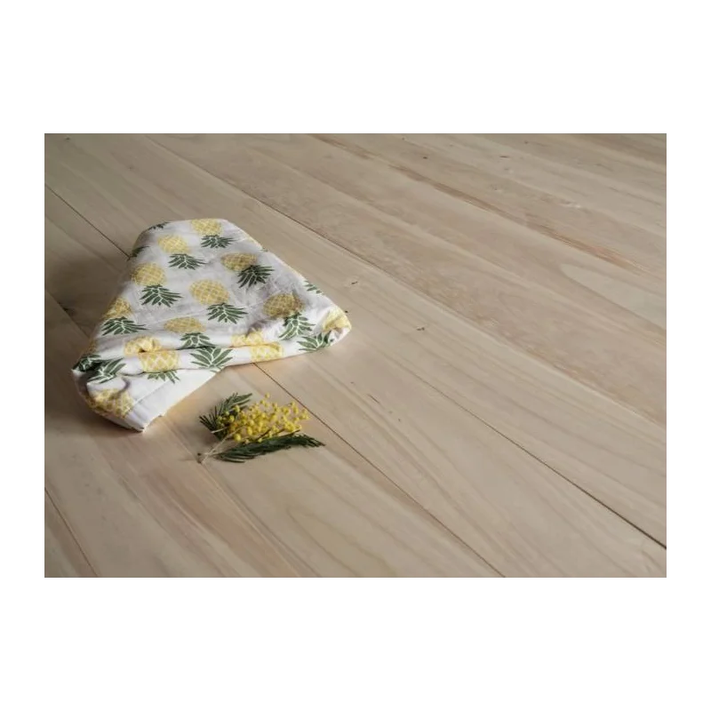 Parquet massif Peuplier français brut, lames larges, finition naturelle