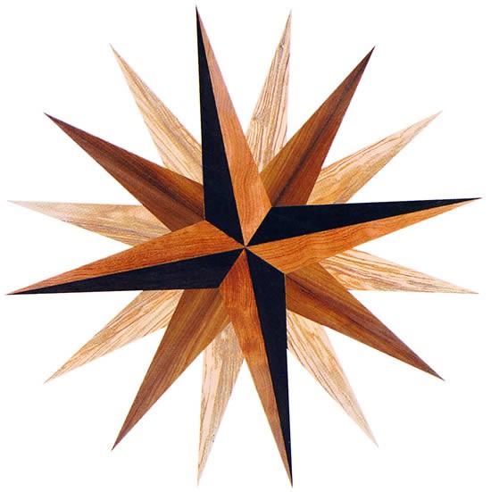 Rosace centre de piece en marqueterie Traviata 14 x 500 mm