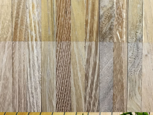 Parquet industriel Acacia Robinier - 14 x 14 x 190 mm - motif sur chants - DESTOCKAGE