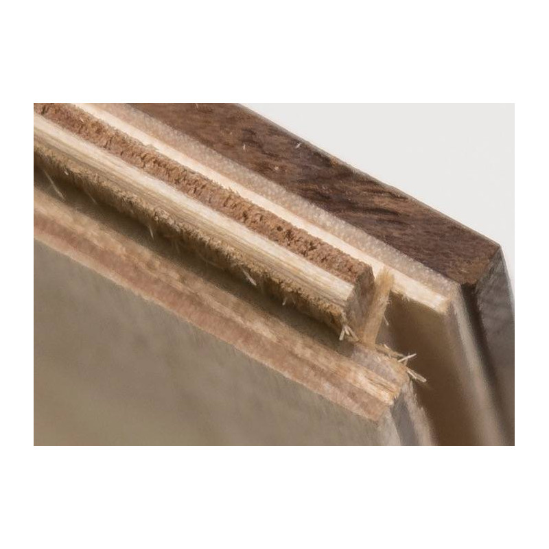 Parquet Parquet contrecollé Teck Afrique - 11 x 90 x 700 à 1000 mm - verni satiné
