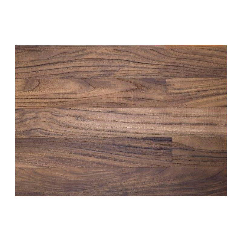 Parquet Parquet contrecollé Teck Afrique - 10 x 70 x 600/1000 mm - verni - PROMO