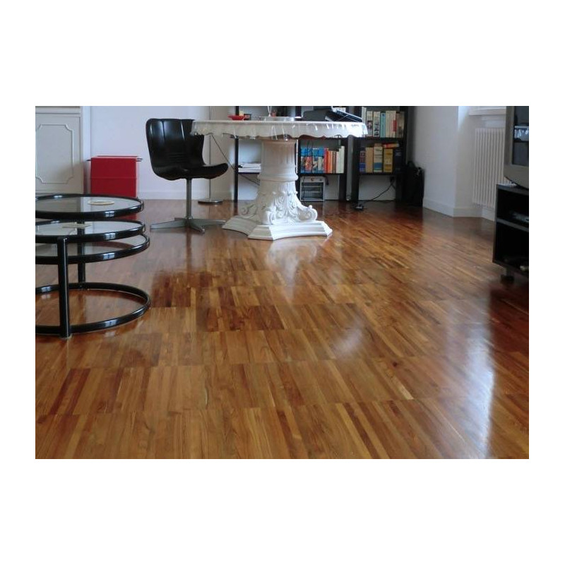 Parquet Parquet industriel Teck Afrique - 14 x 10 x 280 mm - motif sur chants