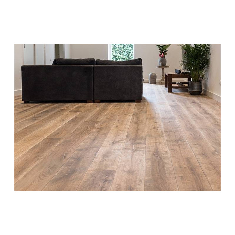 Parquet Parquet contrecollé Chêne Campagne - 15 x 190 mm - huilé Antique - loft