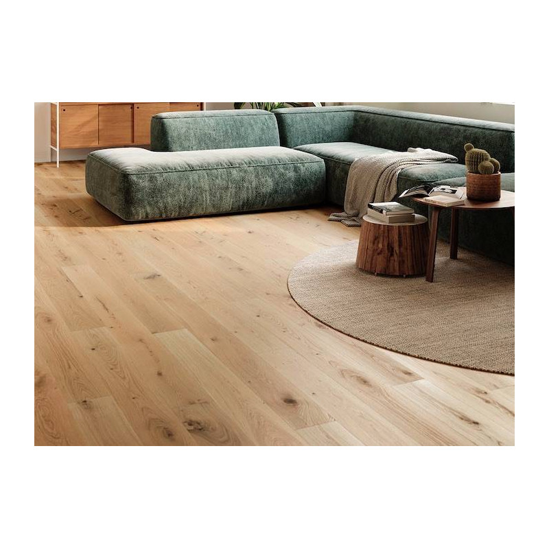 Parquet Parquet contrecollé Chêne Rustique/Campagne - 10 x 150 mm - verni - loft