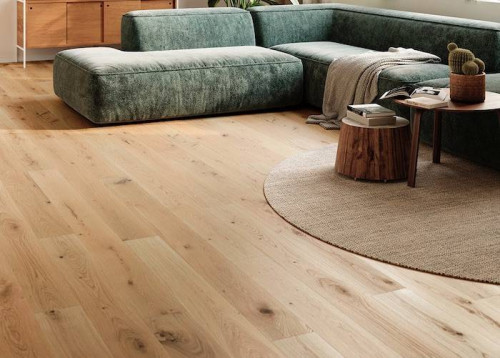 Parquet contrecollé Chêne Rustique/Campagne - 10 x 150 mm - verni - loft