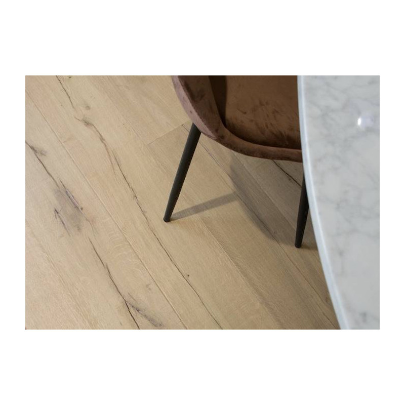 Parquet Parquet contrecollé Chêne Sauvage - 15 x 220 mm - huilé incolore - traces de scie - loft