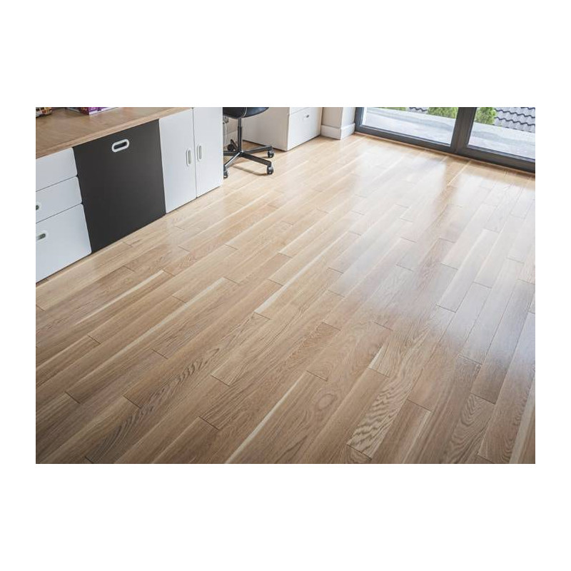 Parquet Parquet contrecollé Chêne Nature - 10 x 70 x 490 mm - verni ou huilé