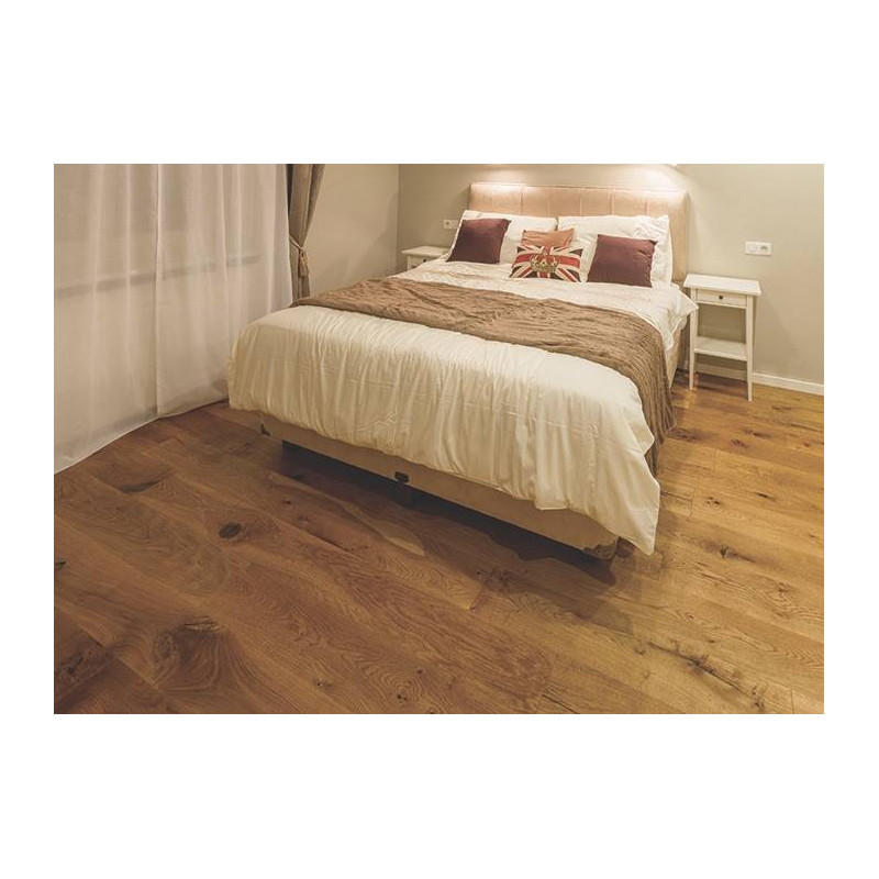 Parquet Parquet contrecollé Chêne Campagne - 15 x 300 mm - verni naturel - loft