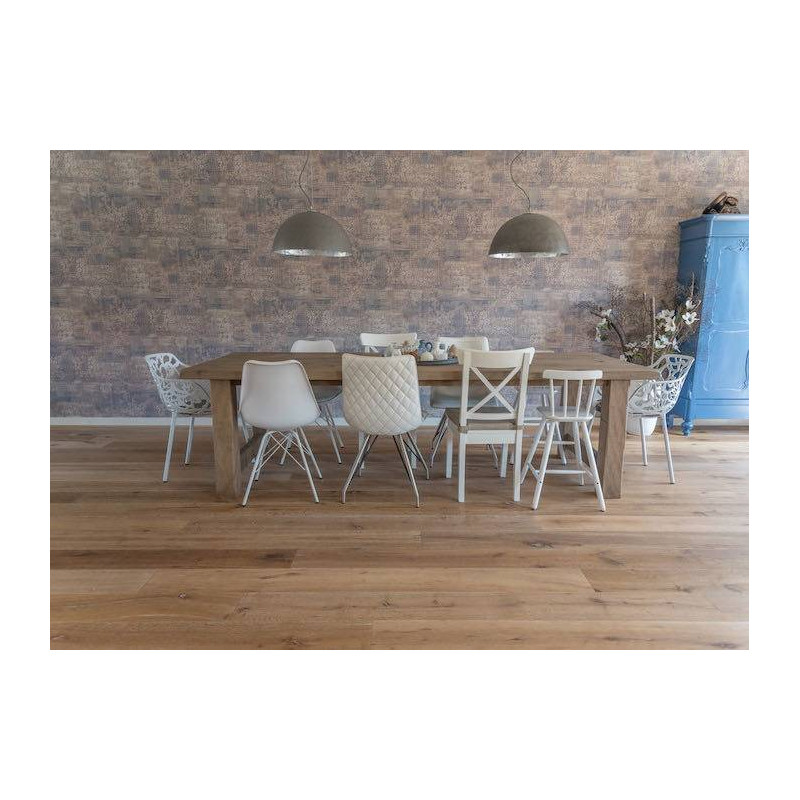 Parquet Parquet contrecollé Chêne Rustique/Campagne - 15 x 190 mm - huilé en loft