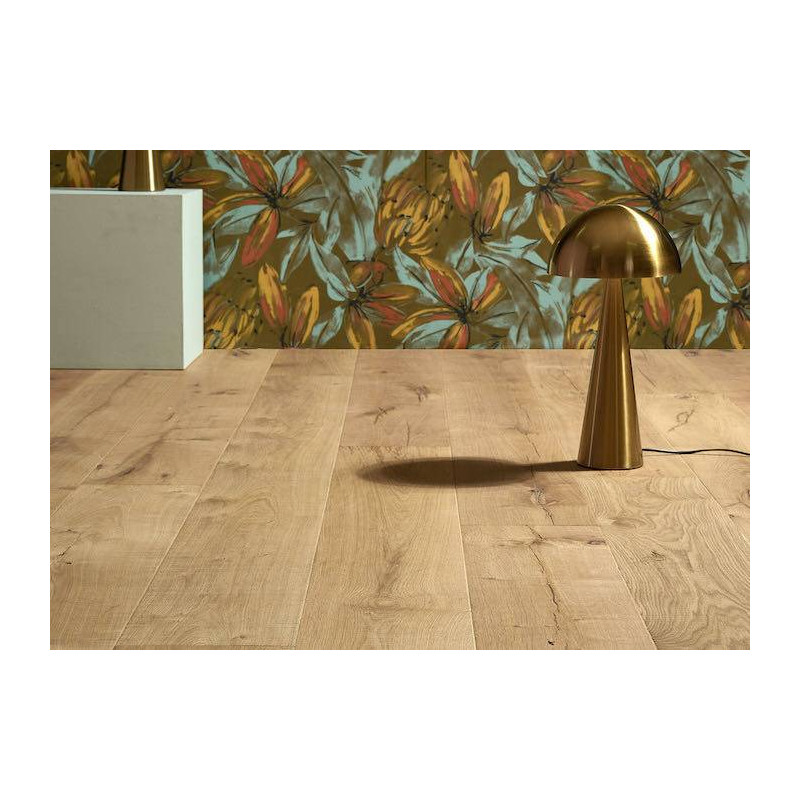 Parquet Parquet contrecollé Chêne Sauvage - 15 x 220 mm - huilé naturel - traces de scie - loft
