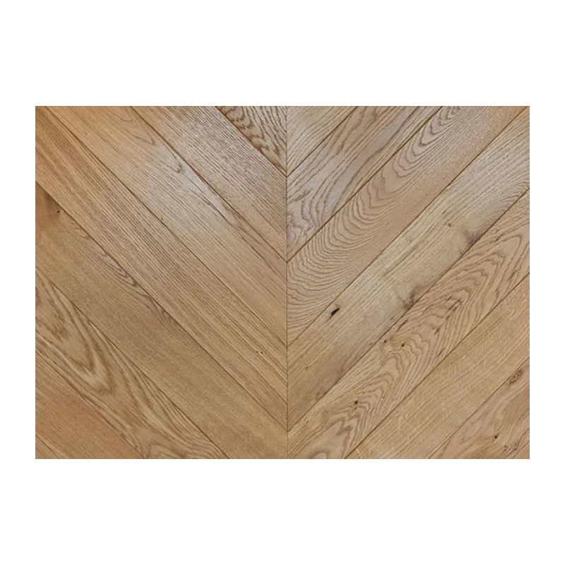 Parquet Chêne Point de Hongrie géométrique — salon contemporain — finition brute
