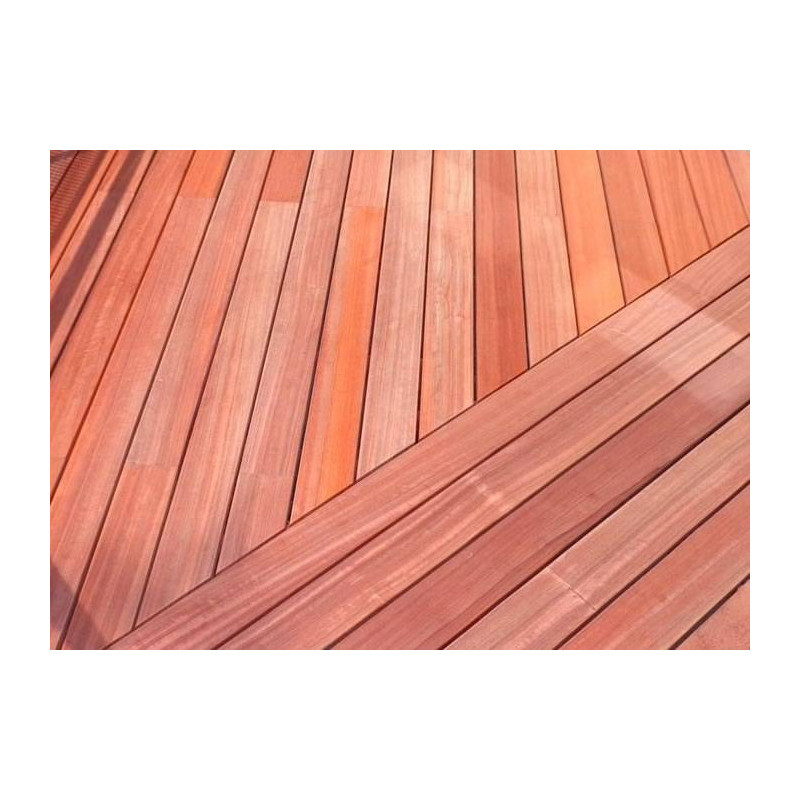 Parquet Lames de terrasse Padouk - 21 x 120 x 1500 et 1800 mm - 2 faces lisses