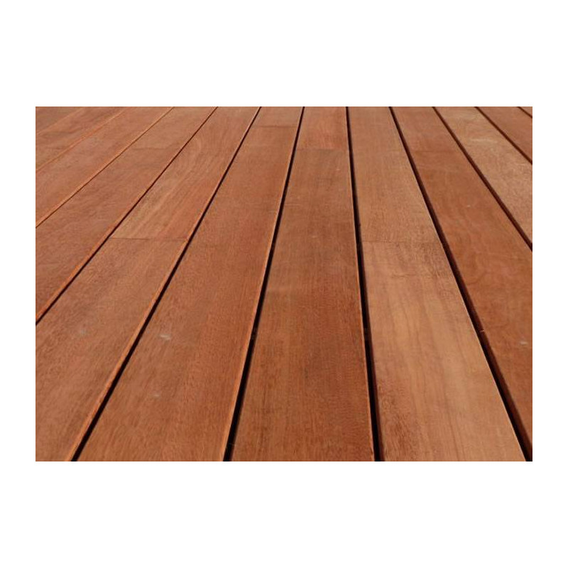 Parquet Lames de terrasse Doussié - 20 x 140 x 3400 mm - 2 faces lisses