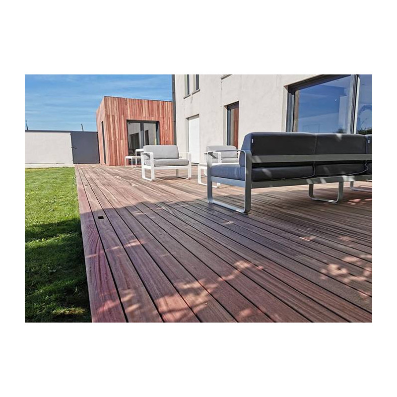 Parquet Lames de terrasse Padouk - 21 x 145 x 2000 mm et plus - 2 faces lisses