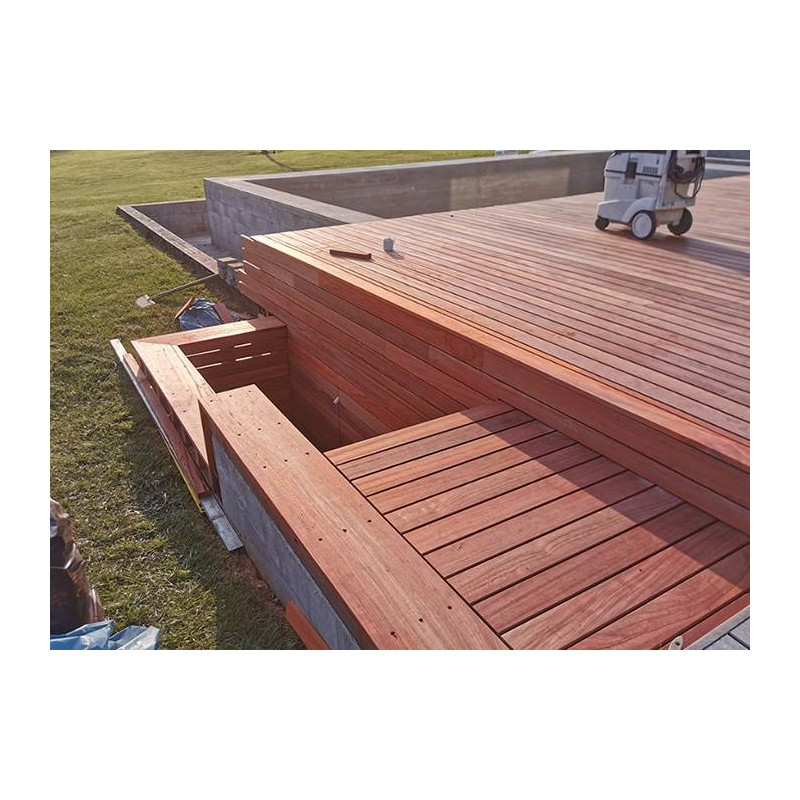 Parquet Lames de terrasse Padouk - 21 x 170 mm - Bordeaux
