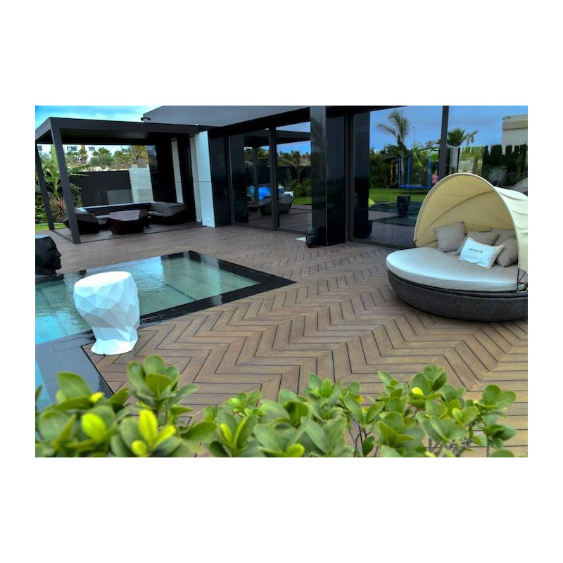 Parquet Lames de terrasse Bambou Point Hongrie - 20 x 137 x 560 mm