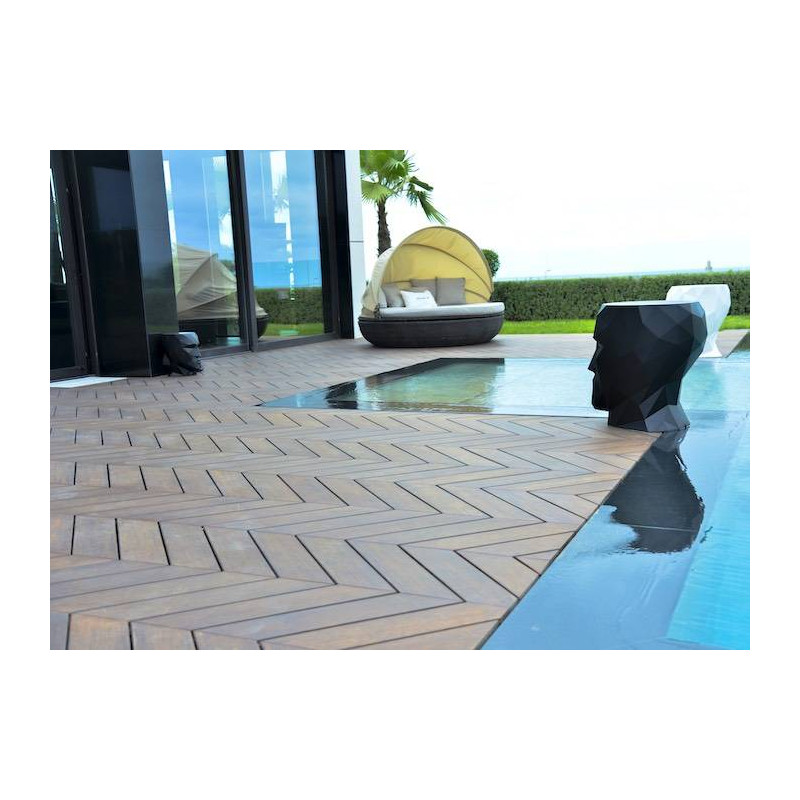 Parquet Lames de terrasse Bambou Point Hongrie - 20 x 137 x 560 mm