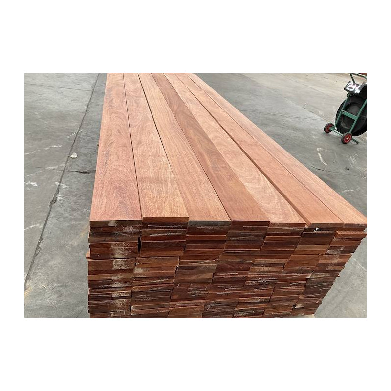 Parquet Lames de terrasse Cumaru Rouge - 21 x 145 x 970/1270/1570 mm - lisse
