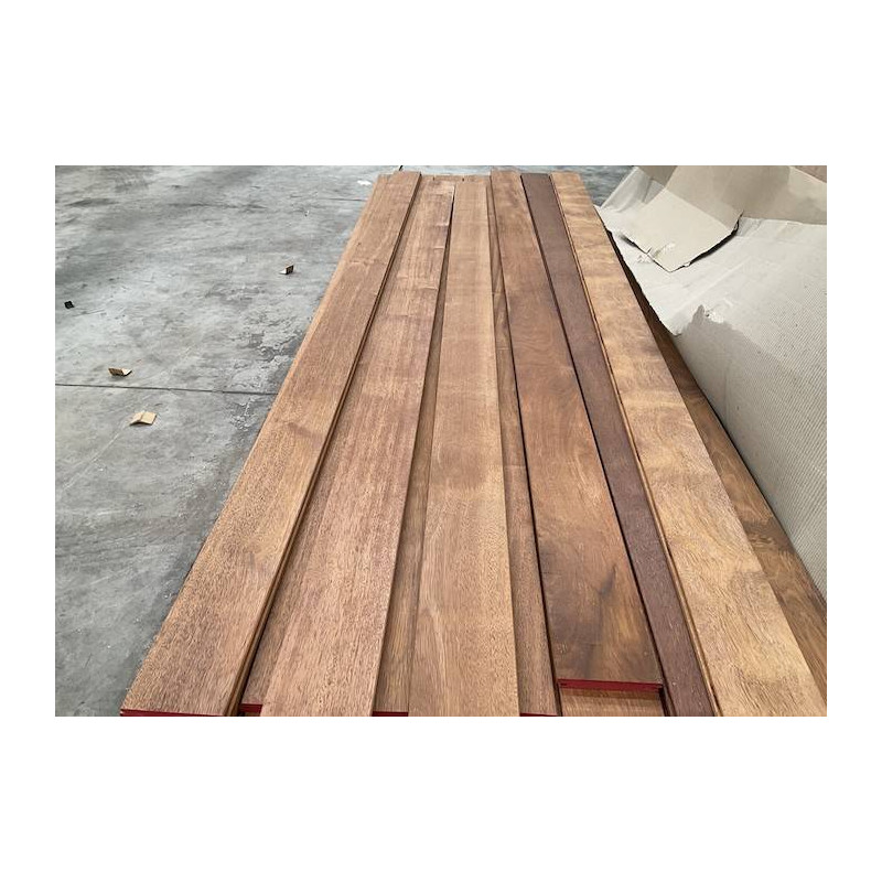 Parquet Lames de terrasse Merbau - 21 x 142 mm - profil César - FSC - lots