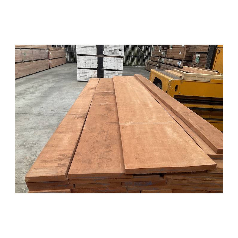 Parquet Lames de terrasse Moabi - 21 x 142 mm - KD - 2 faces lisses