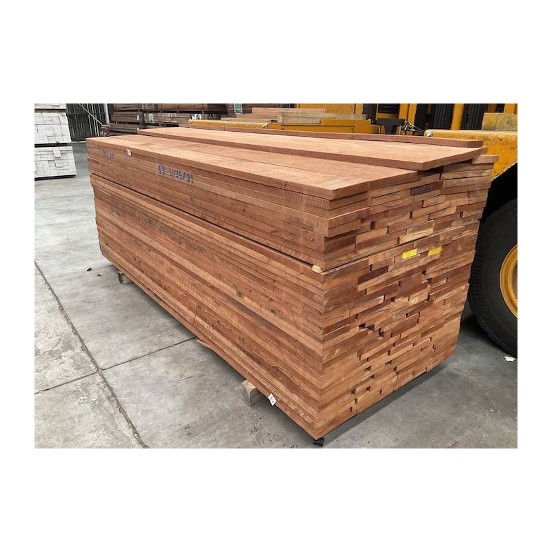 Parquet Lames de terrasse Moabi - 21 x 142 mm - KD - 2 faces lisses