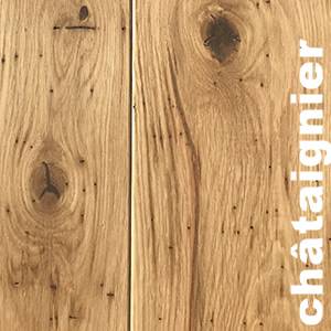 Parquet massif Châtaignier Campagne - 23 x 130 mm - brut