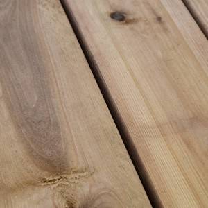 Lames de terrasse Pin traité marron -  27 x 145 mm - 2 faces lisses - classe 4 - choix petits noeuds