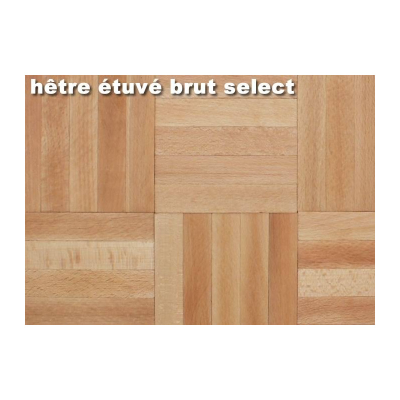 Parquet Parquet industriel Hêtre Premier - 8 x 23 x 160 mm - motif à damier