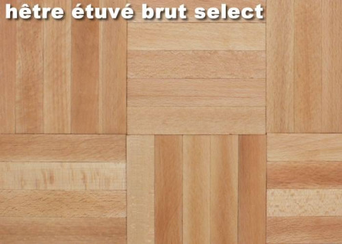 Parquet industriel Hêtre Premier - 8 x 23 x 160 mm - motif à damier