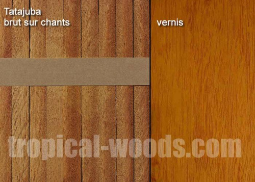 Parquet industriel Tatajuba - 14 x 20 x 295 mm - motif sur chants - MOINS CHER