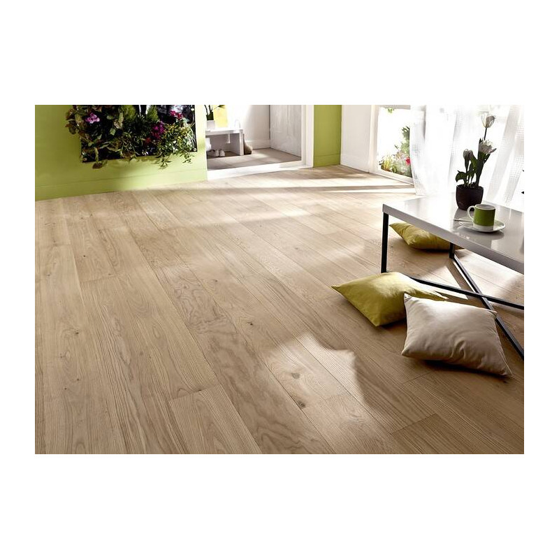 Parquet Parquet massif Chêne Rustique - 15 x 125 mm - verni