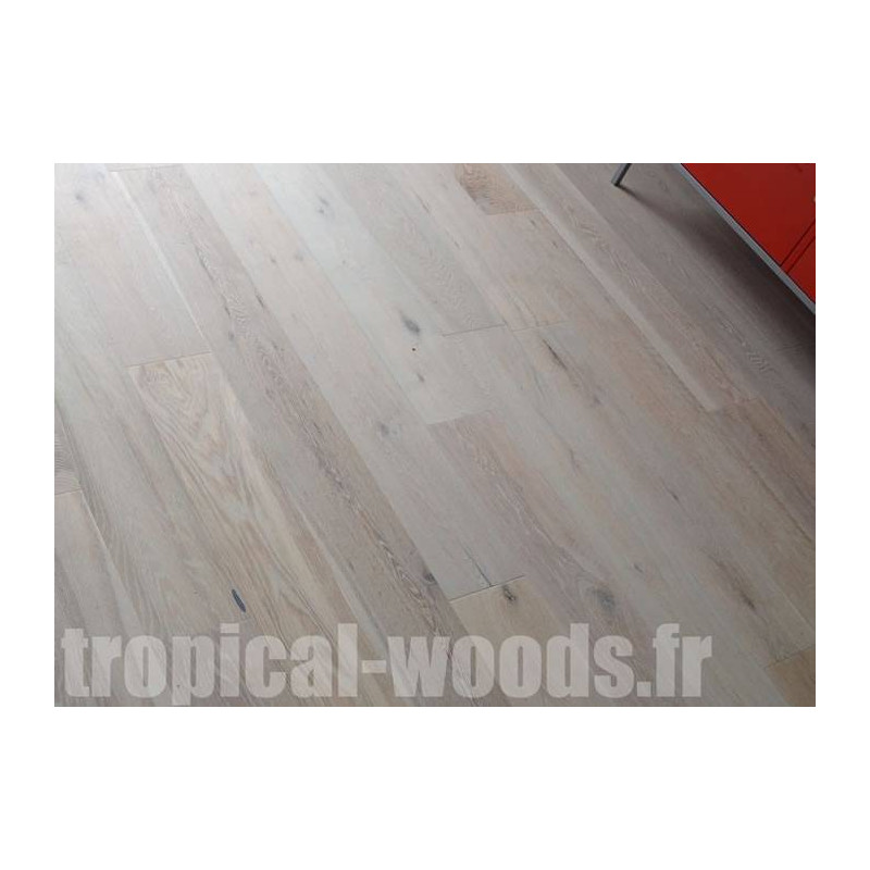 Parquet Parquet contrecollé Chêne Nature Bâton Rompu - 11 x 120 x 600 mm - verni ou huilé