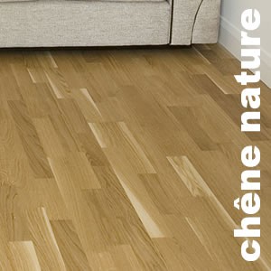 Parquet massif Chêne Nature - 14 x 70 x 600 mm - brut