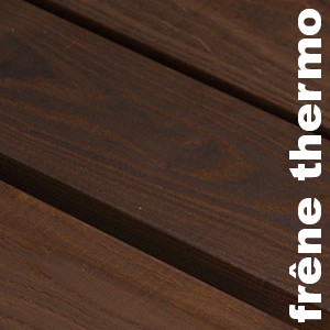 Parquet massif Frêne thermotraité - 20 x 100 mm - brut