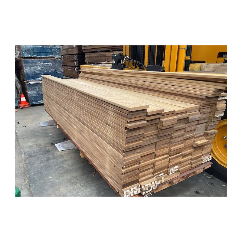 Parquet Lames de terrasse Noyer d'Asie / Kuku - 21 x 145 x 2050 mm - 2 faces lisses - lot de 63,55 ml