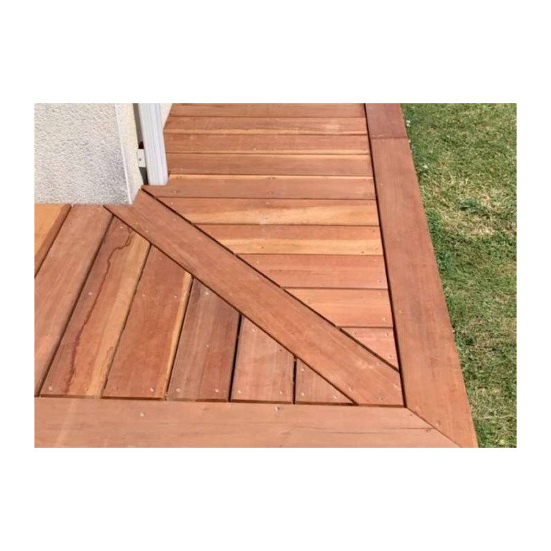 Parquet Lames de terrasse Niové - 21 x 145 x 2000+ mm - 2 faces lisses