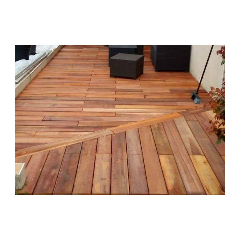 Parquet Lames de terrasse Niové - 21 x 145 x 1800- mm - 2 faces lisses