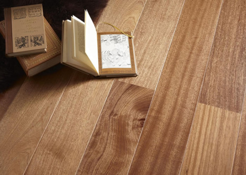 Parquet massif Sapelli - 14 x 130 mm - brut