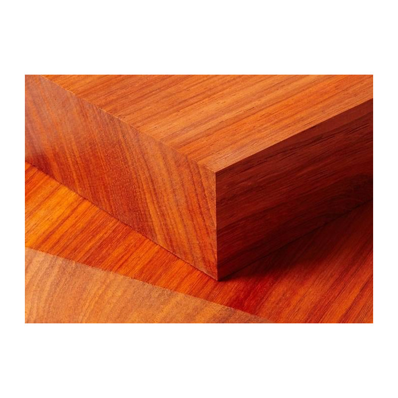 Parquet Poutres en Padouk massif - 100 x 100 x 3000 mm - raboté 4 faces - lamellé-collé