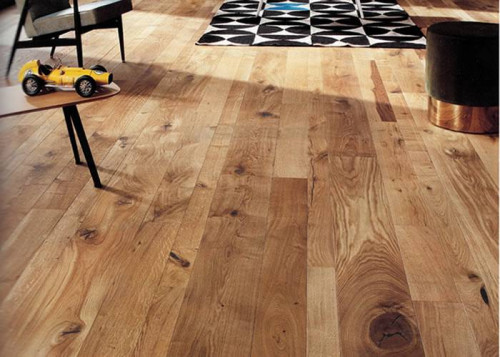 Parquet contrecollé Chêne Rustique - 15 x 90-145-220 mm - huilé incolore - structuré - à la française